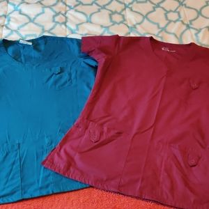 Bundle of 2 - Butter-soft scrub tops